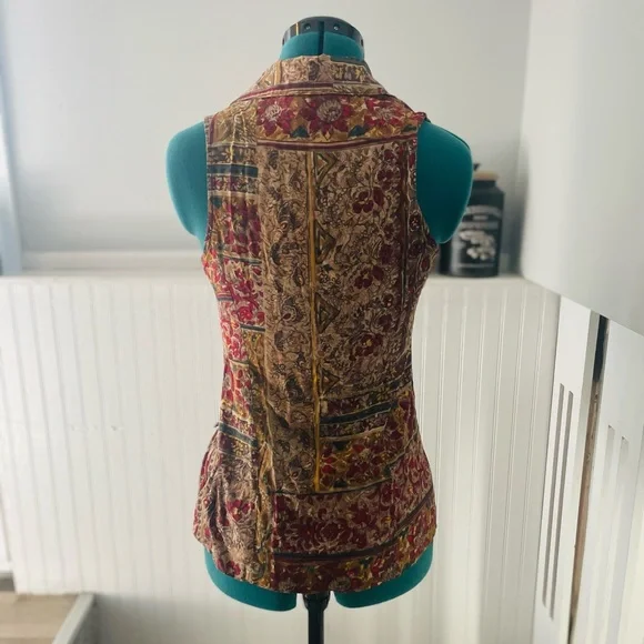 Vintage floral paisley pattern vest top - Picture 6 of 6